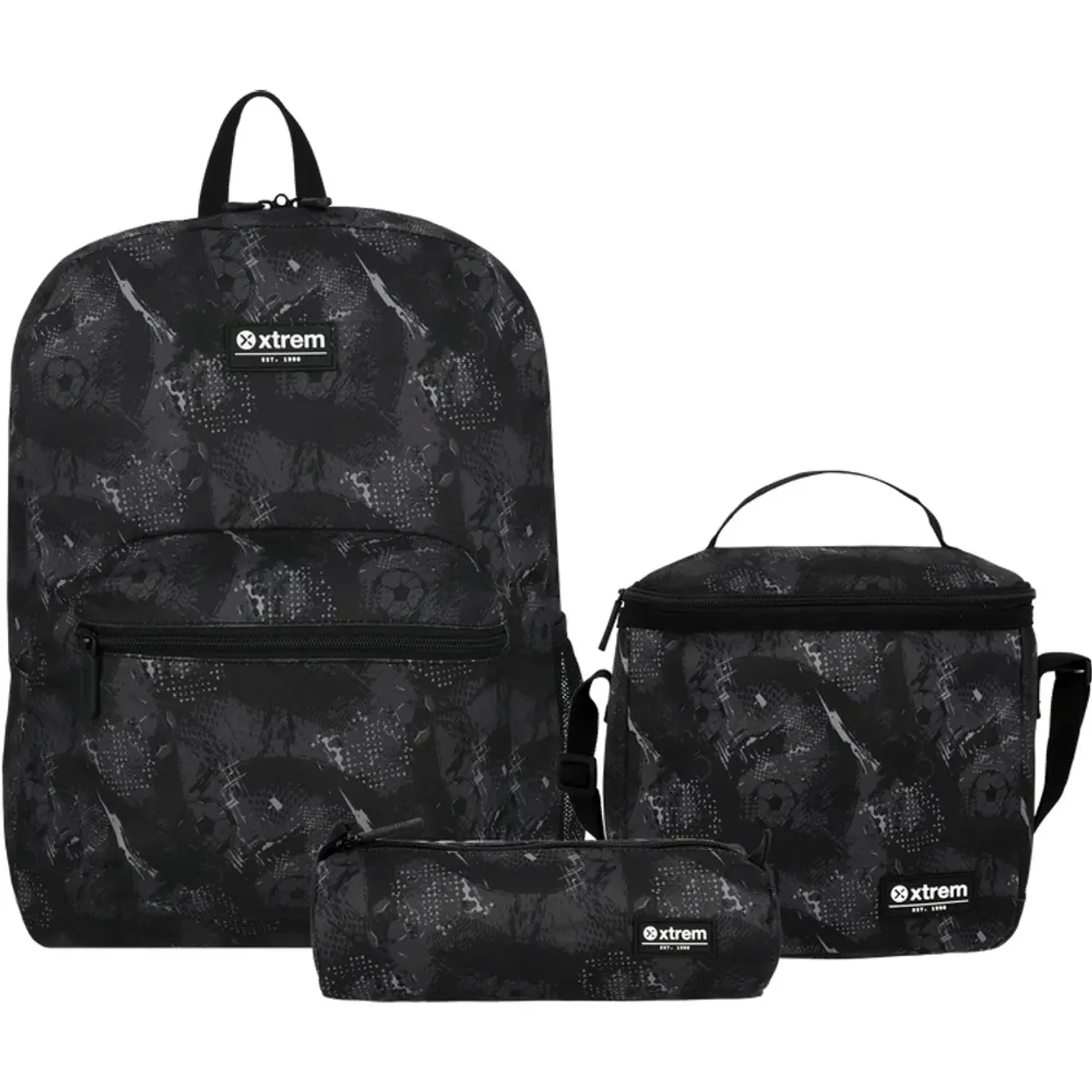 Set Xtrem Mochila Niño Triple Pack 6xt color negro | Platanitos