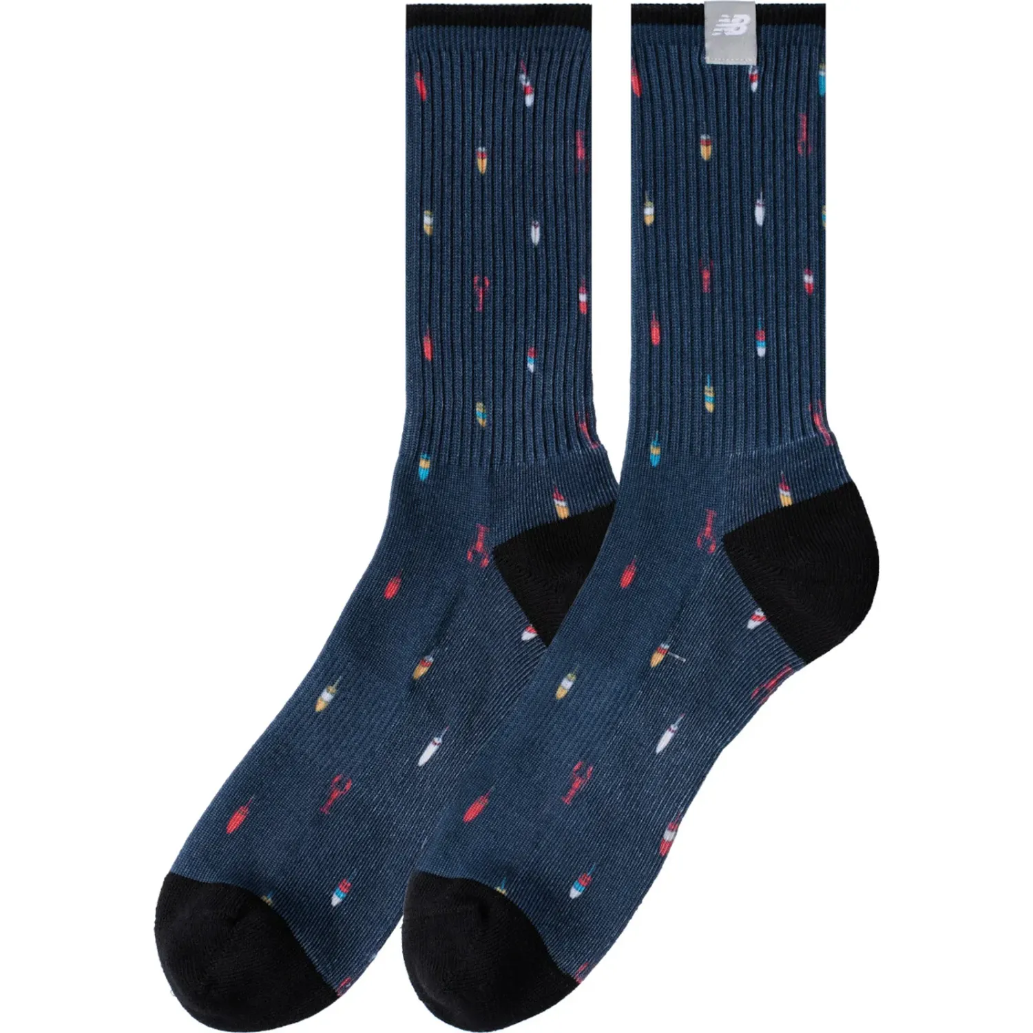 New Balance Medias New Balance Largas Digital Print Crew Socks - 1 Par color negro | Platanitos