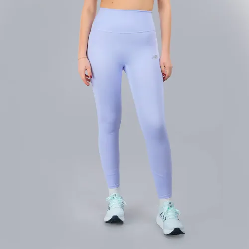 Leggins New Balance Training Mujer Essential High Rise 25 Plg color morado | Platanitos