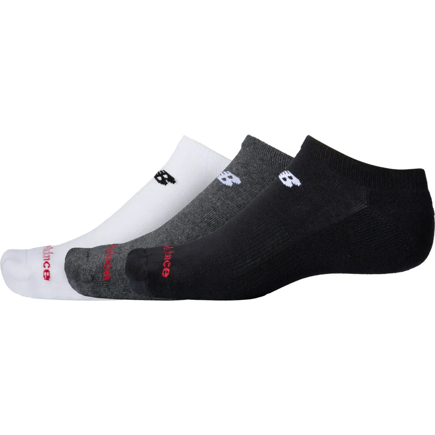 Medias New Balance Cortas Unisex Everyday No Show - 3 Pares color blanco | Platanitos