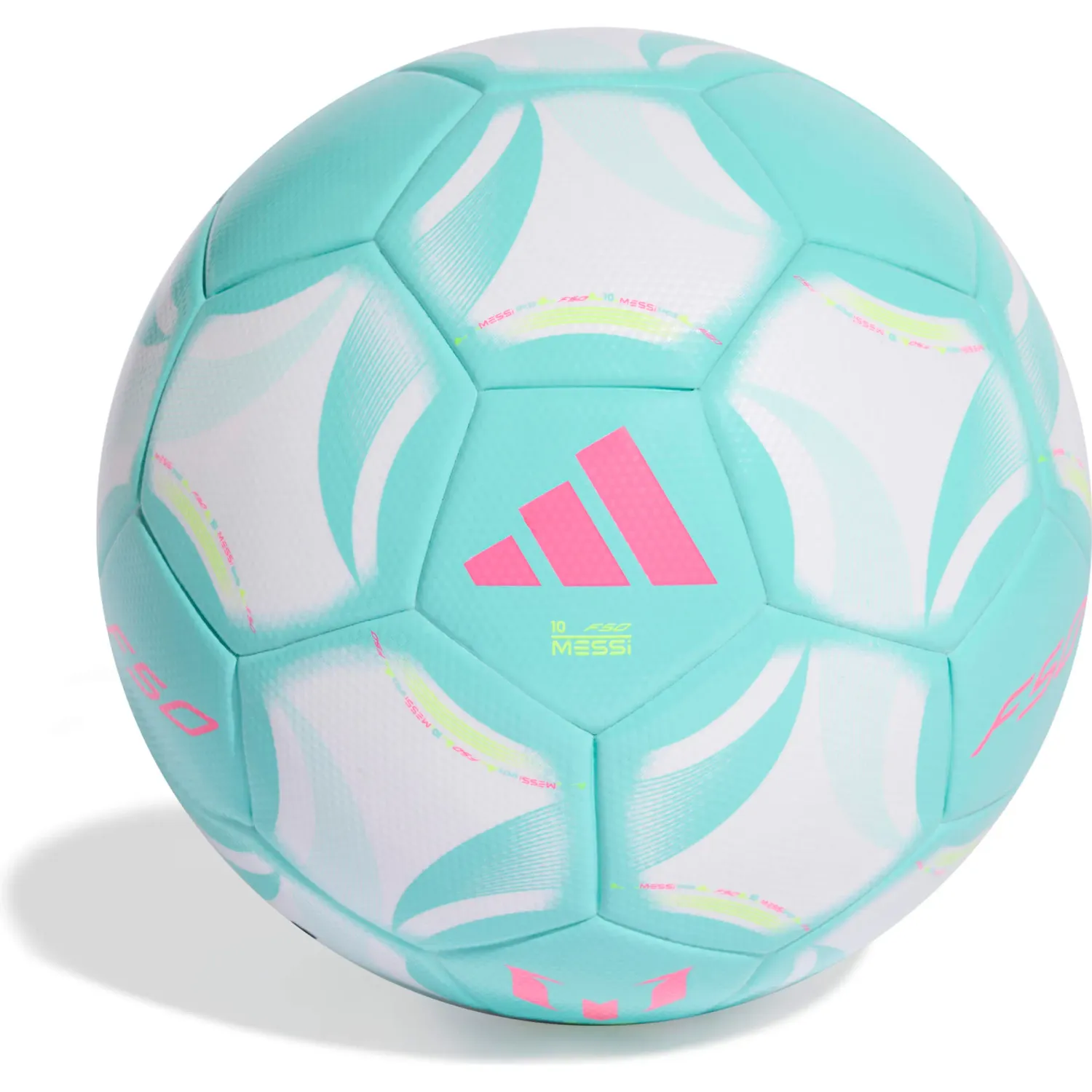 Pelota Adidas Futbol Unisex Messi Lge color turquesa / fucsia | Platanitos