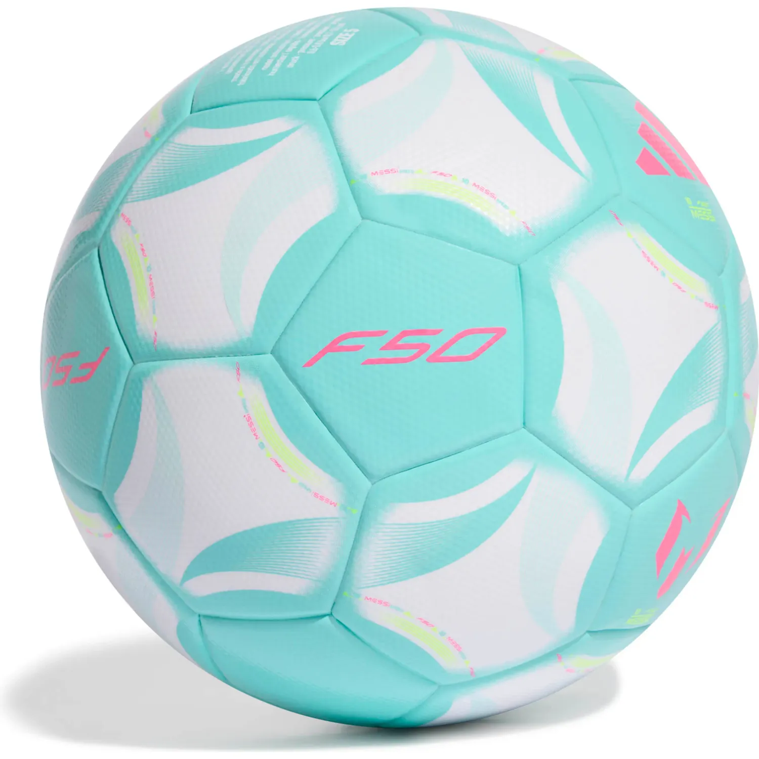 Pelota Adidas Futbol Unisex Messi Lge color turquesa / fucsia | Platanitos