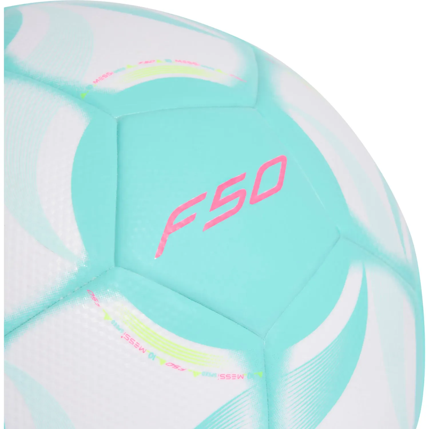 Pelota Adidas Futbol Unisex Messi Lge color turquesa / fucsia | Platanitos