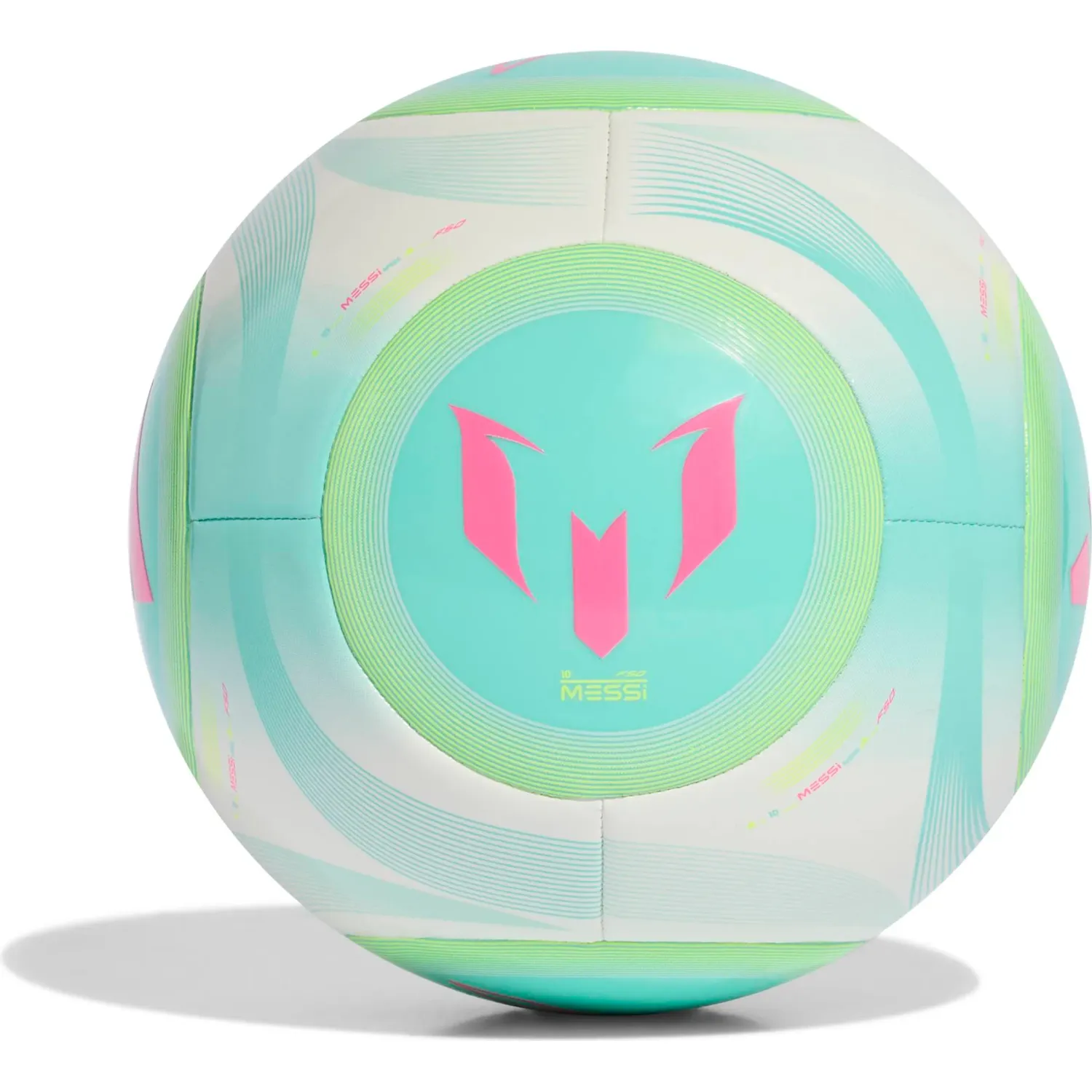 Pelota Adidas Futbol Unisex Messi Clb color turquesa / fucsia | Platanitos