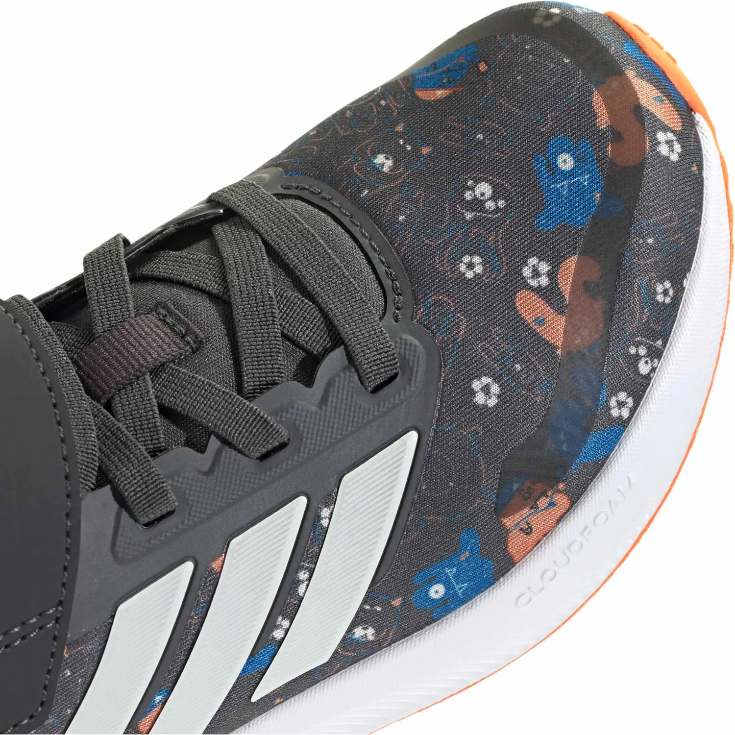 Zapatillas Adidas Urbanas Niños Runfalcon 5 El C color gris / naranja | Platanitos
