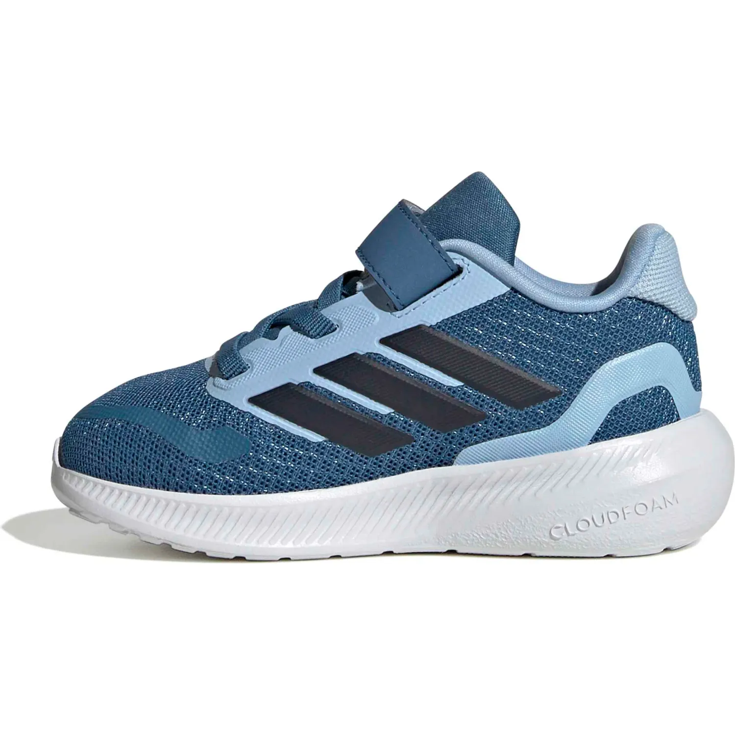 Zapatillas Adidas Urbanas Bebes Runfalcon 5 El I color acero / celeste | Platanitos