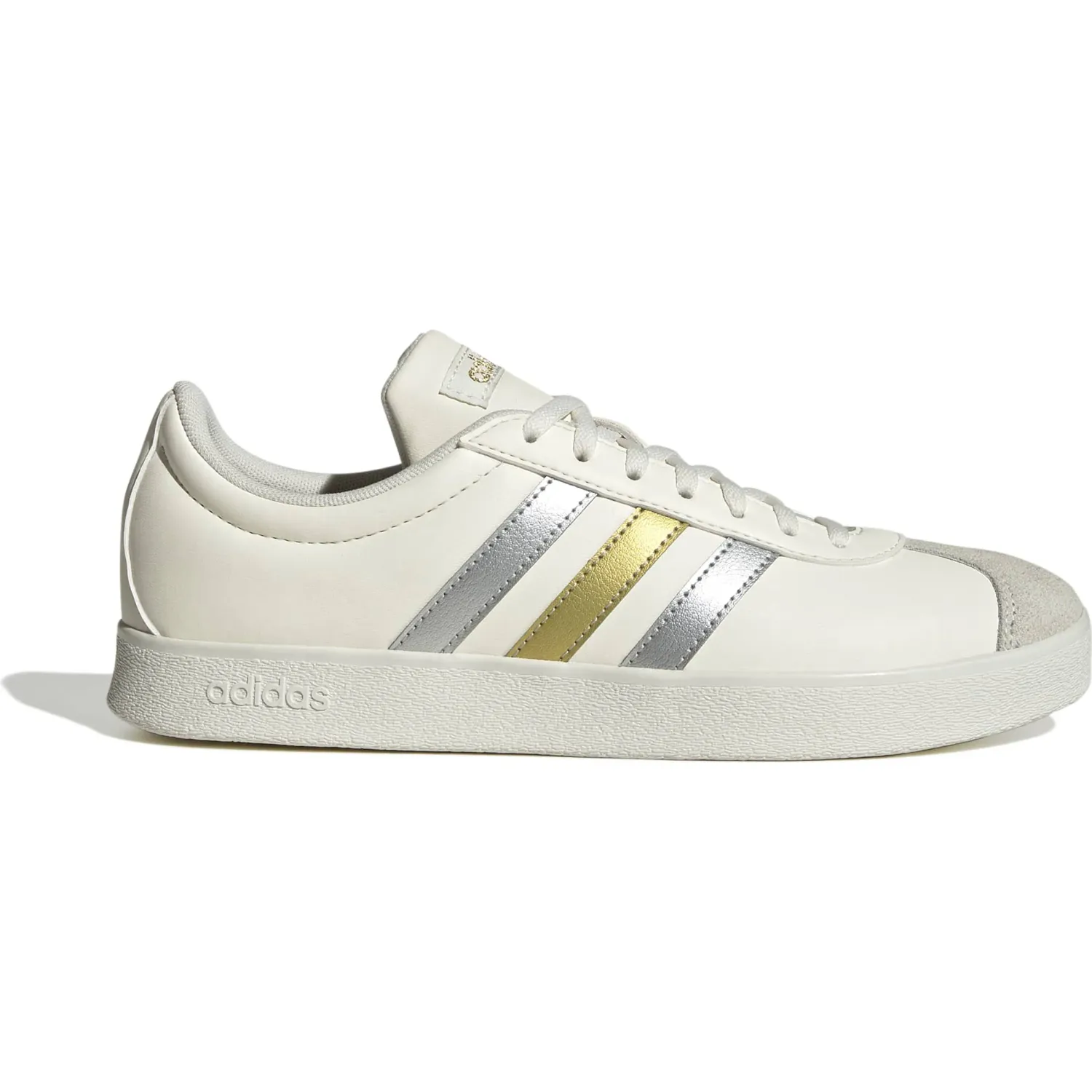 Zapatillas Adidas Urbanas Mujer Vl Court Base color beige/plateado | Platanitos
