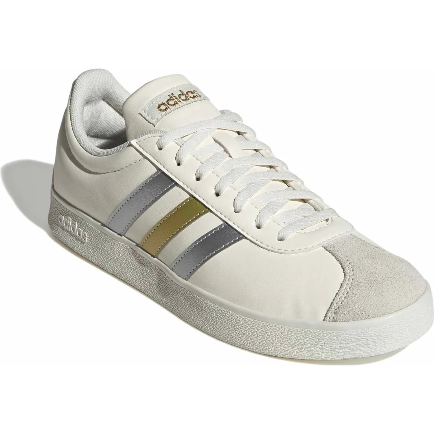 Zapatillas Adidas Urbanas Mujer Vl Court Base color beige/plateado | Platanitos