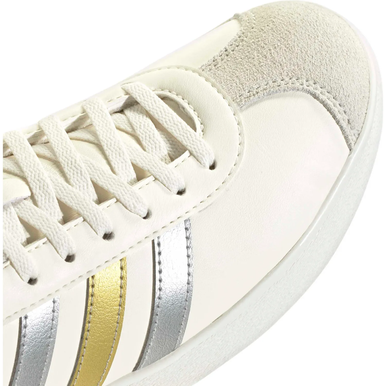 Zapatillas Adidas Urbanas Mujer Vl Court Base color beige/plateado | Platanitos