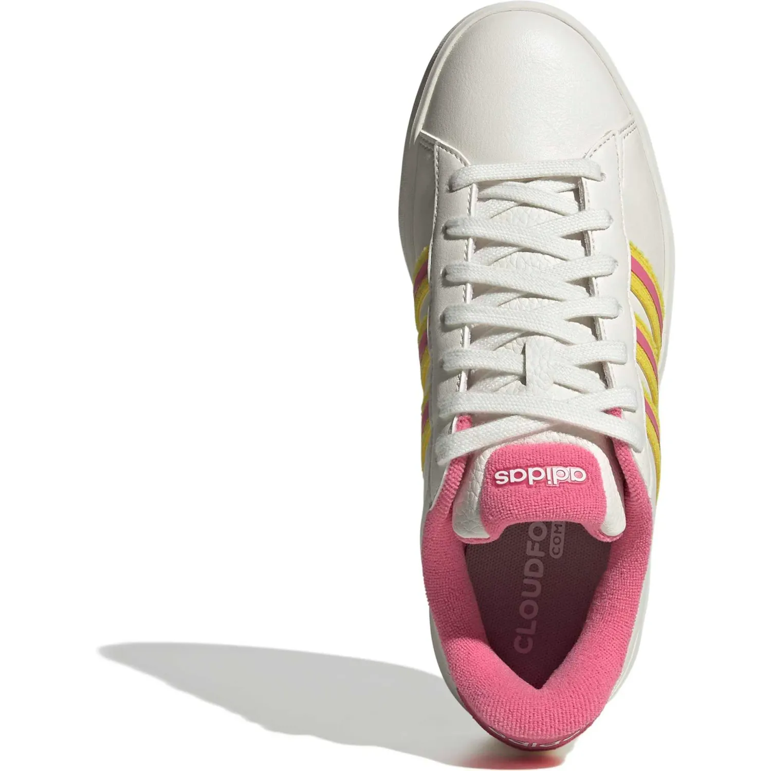 Zapatillas Adidas Urbanas Mujer Grand Court 3.0 color beige / rosado | Platanitos