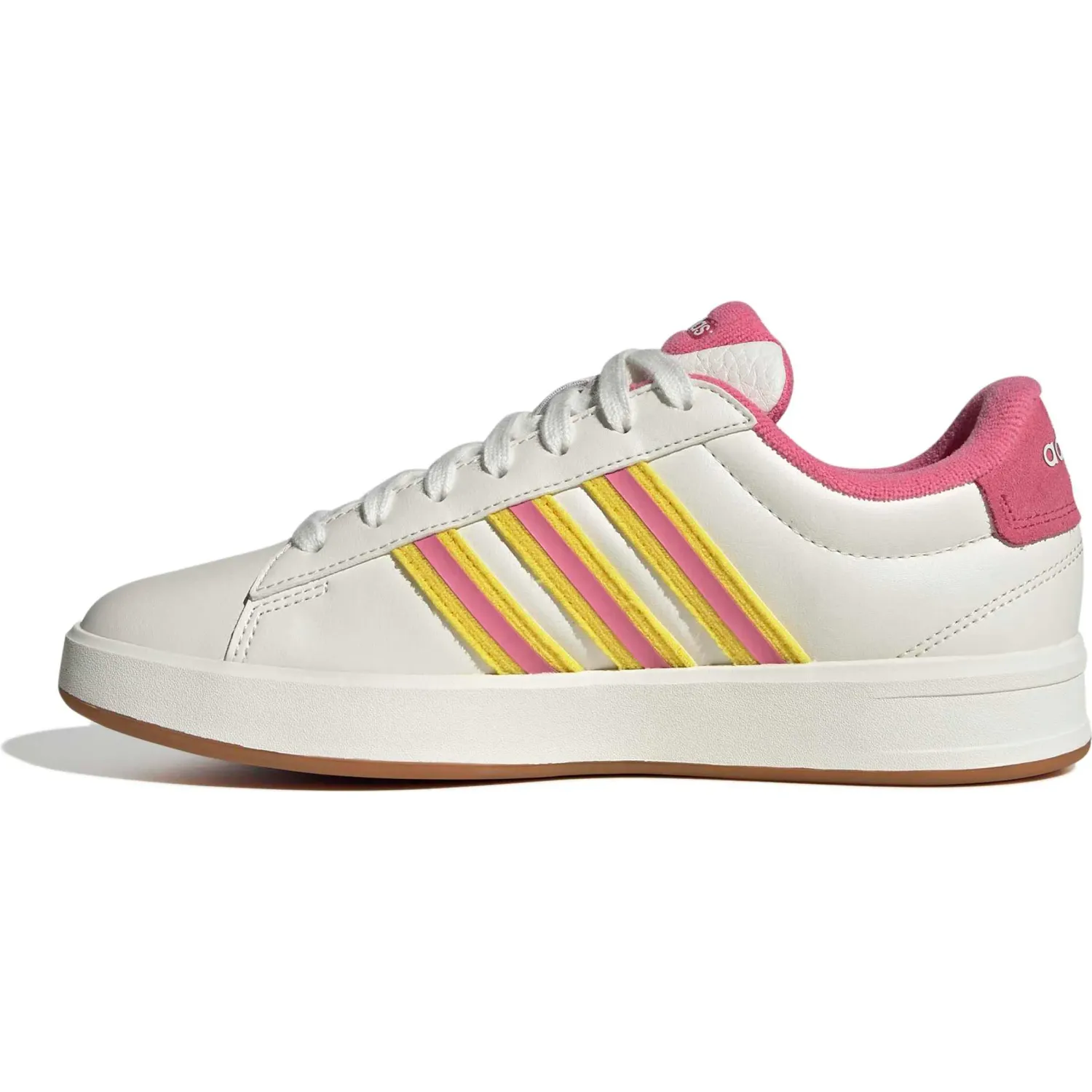 Zapatillas Adidas Urbanas Mujer Grand Court 3.0 color beige / rosado | Platanitos
