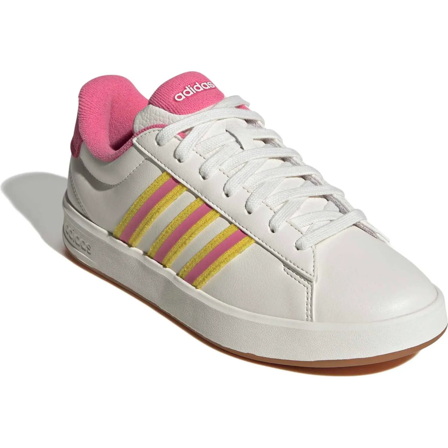 Zapatillas Adidas Urbanas Mujer Grand Court 3.0 color beige / rosado | Platanitos