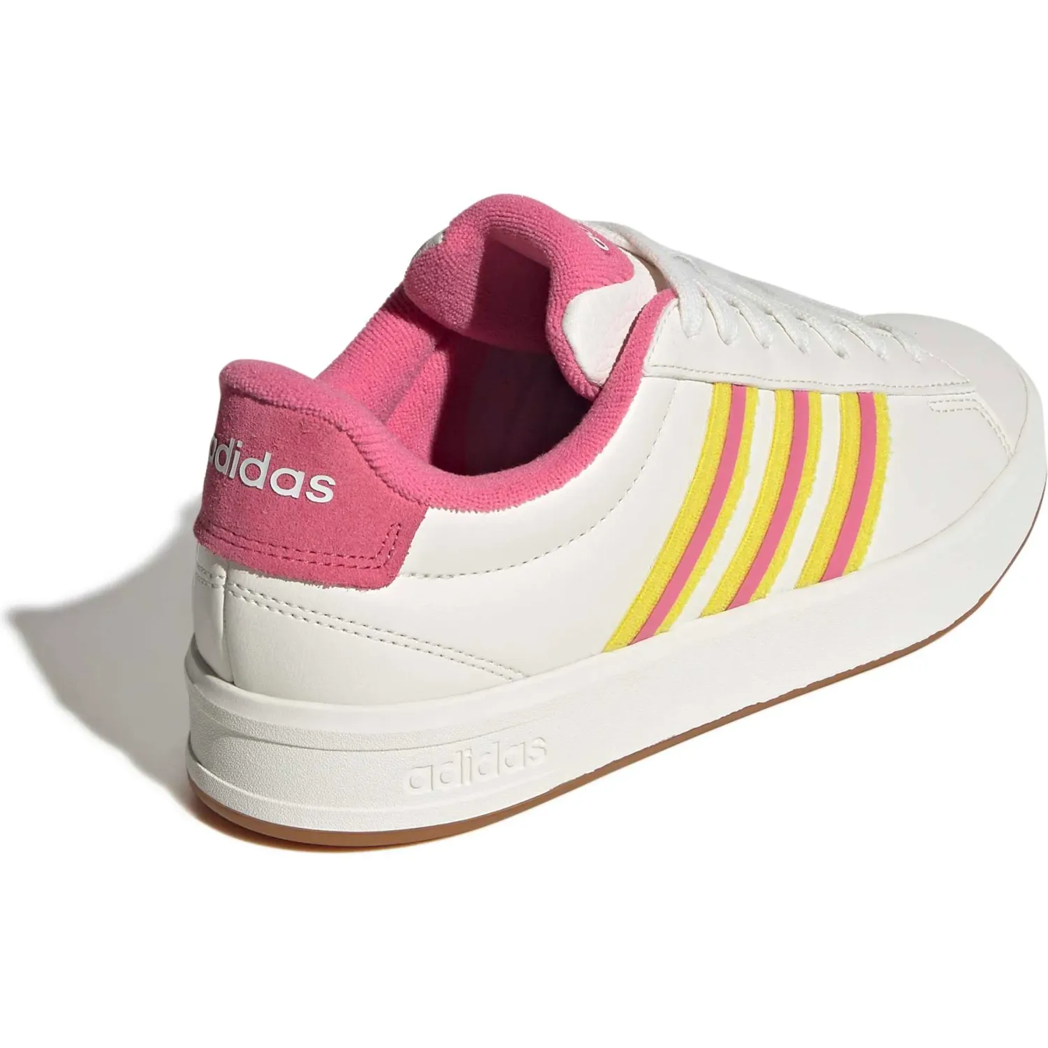 Zapatillas Adidas Urbanas Mujer Grand Court 3.0 color beige / rosado | Platanitos