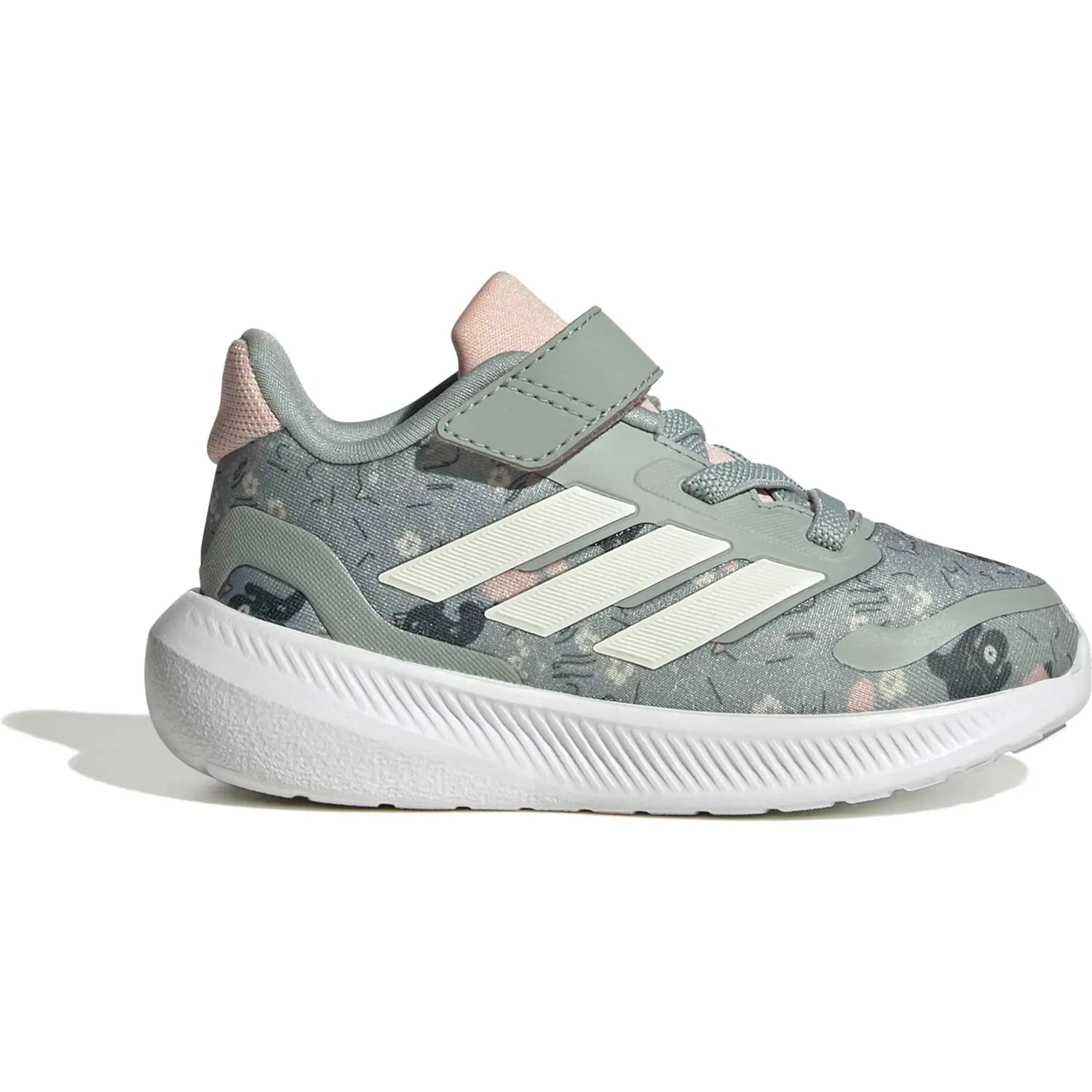 Zapatillas Adidas Urbanas Bebes Runfalcon 5 El I color verde agua | Platanitos