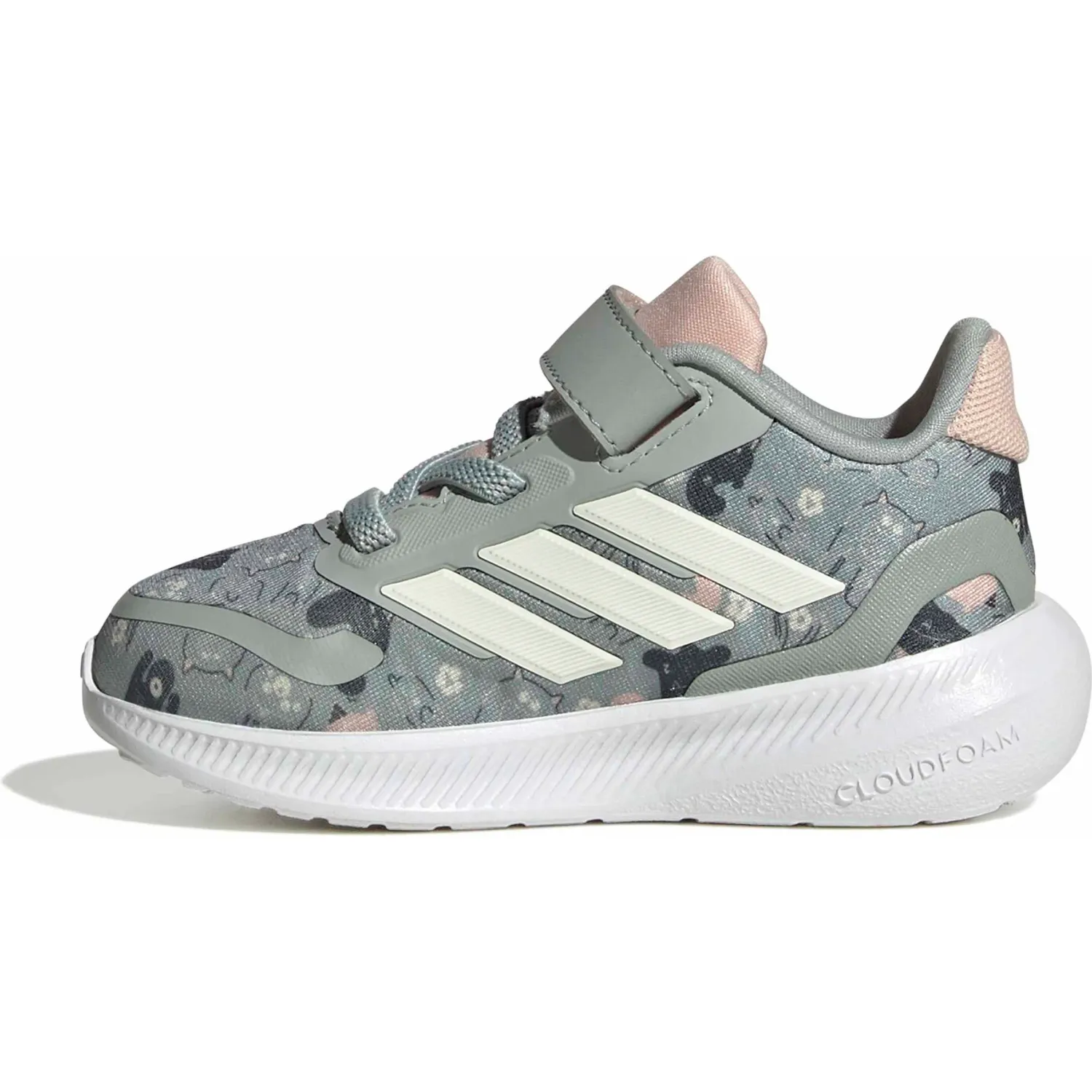 Zapatillas Adidas Urbanas Bebes Runfalcon 5 El I color verde agua | Platanitos