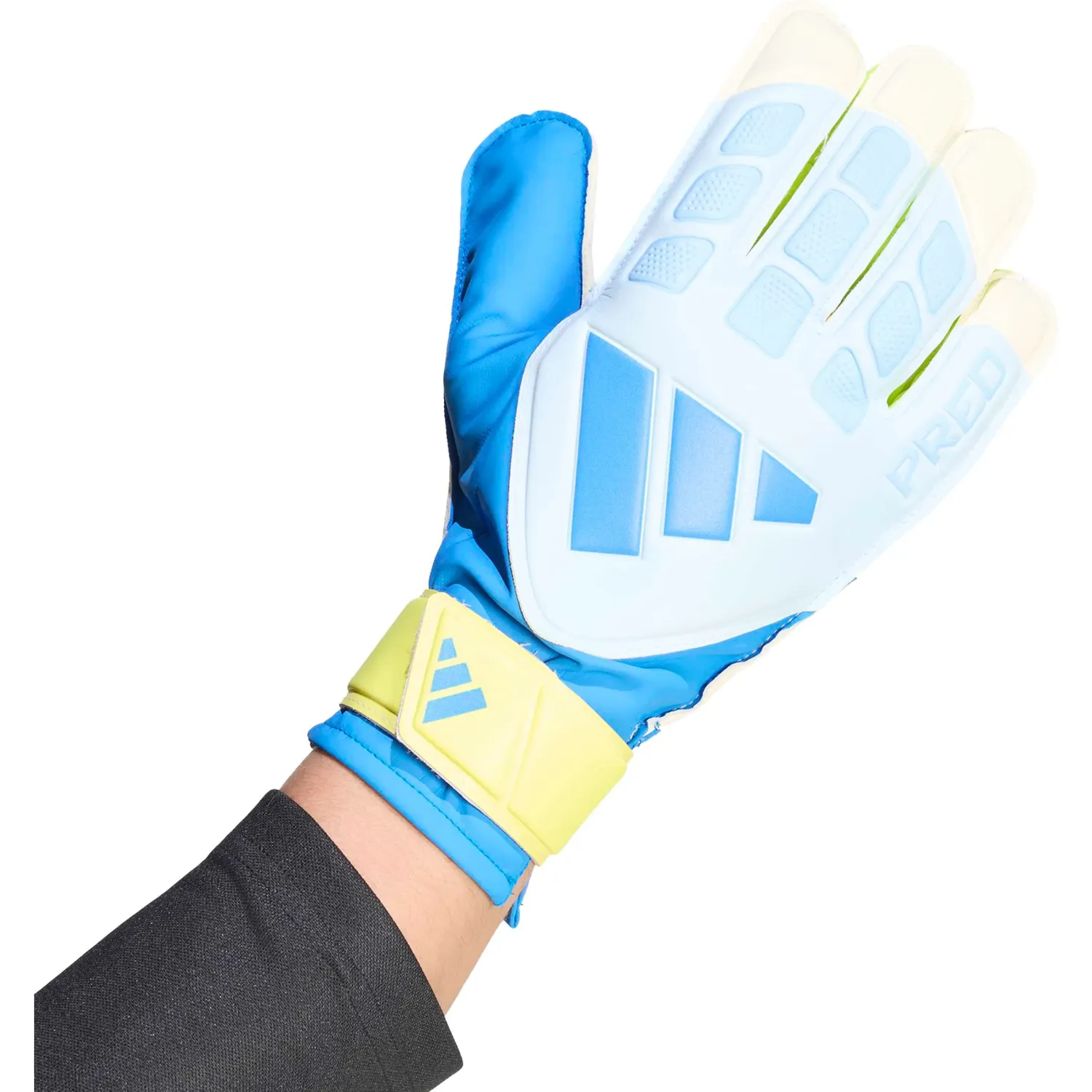 Guantes Adidas Futbol Unisex Pred Gl Trn color celeste / blanco | Platanitos