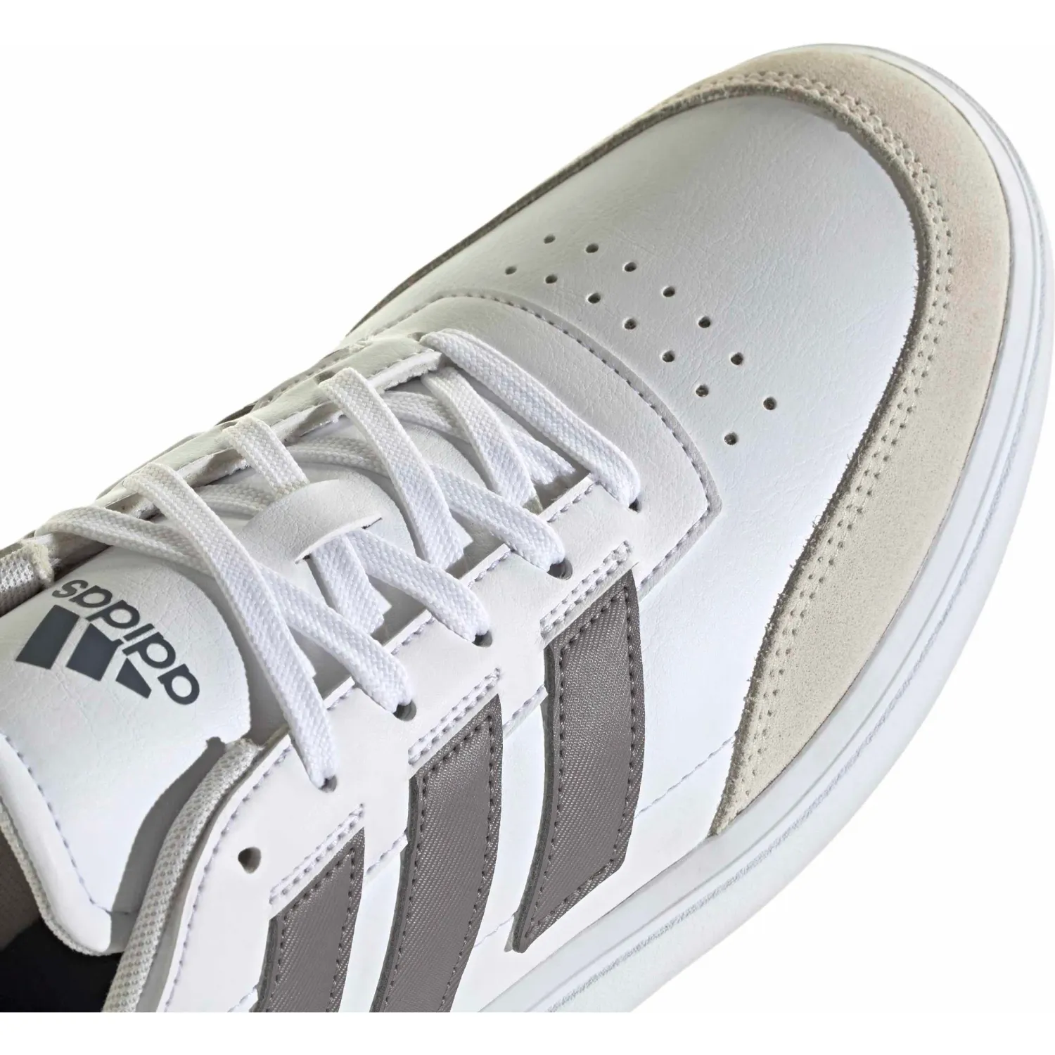 Zapatillas Adidas Urbanas Hombre Courtblock color blanco / gris | Platanitos