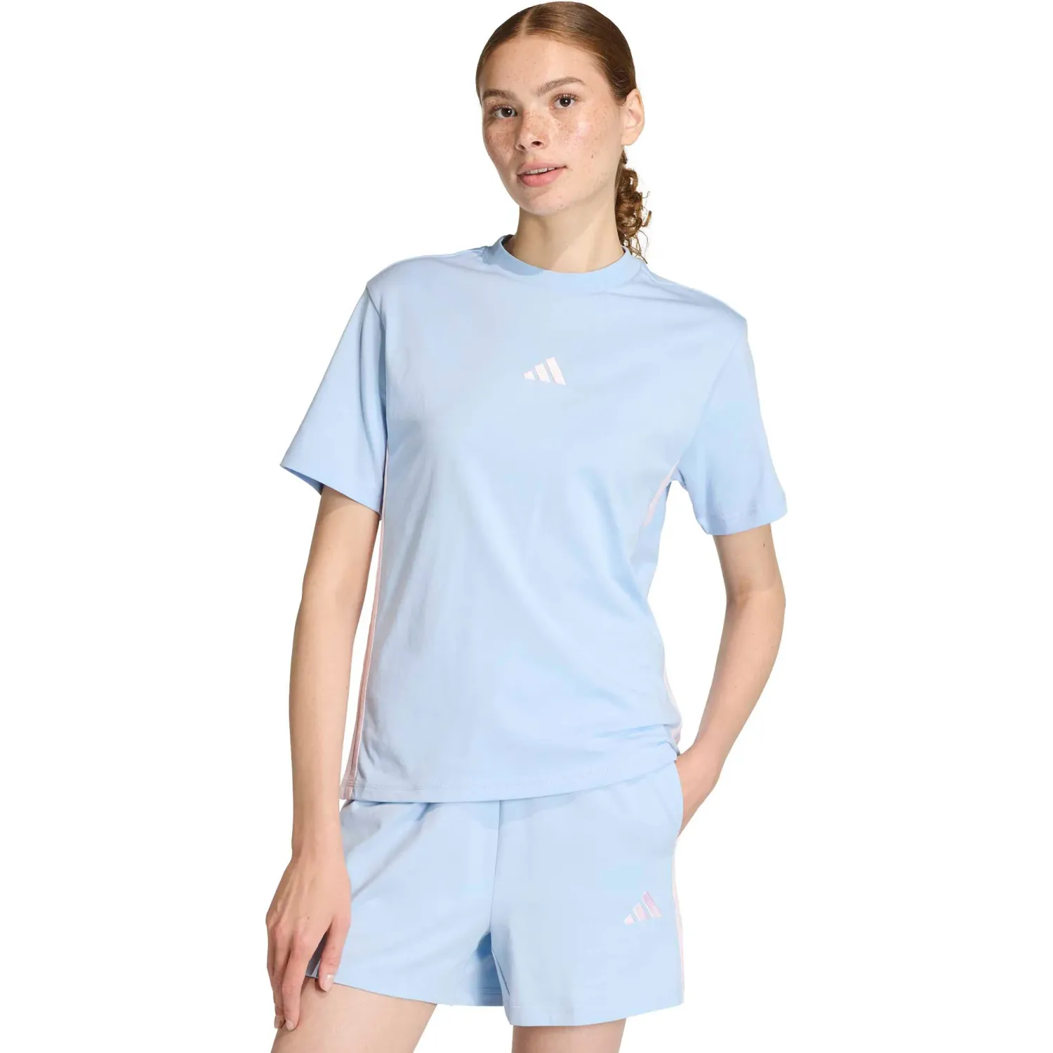 Polo Adidas Deportivo Mujer W 3s Sj T color celeste | Platanitos