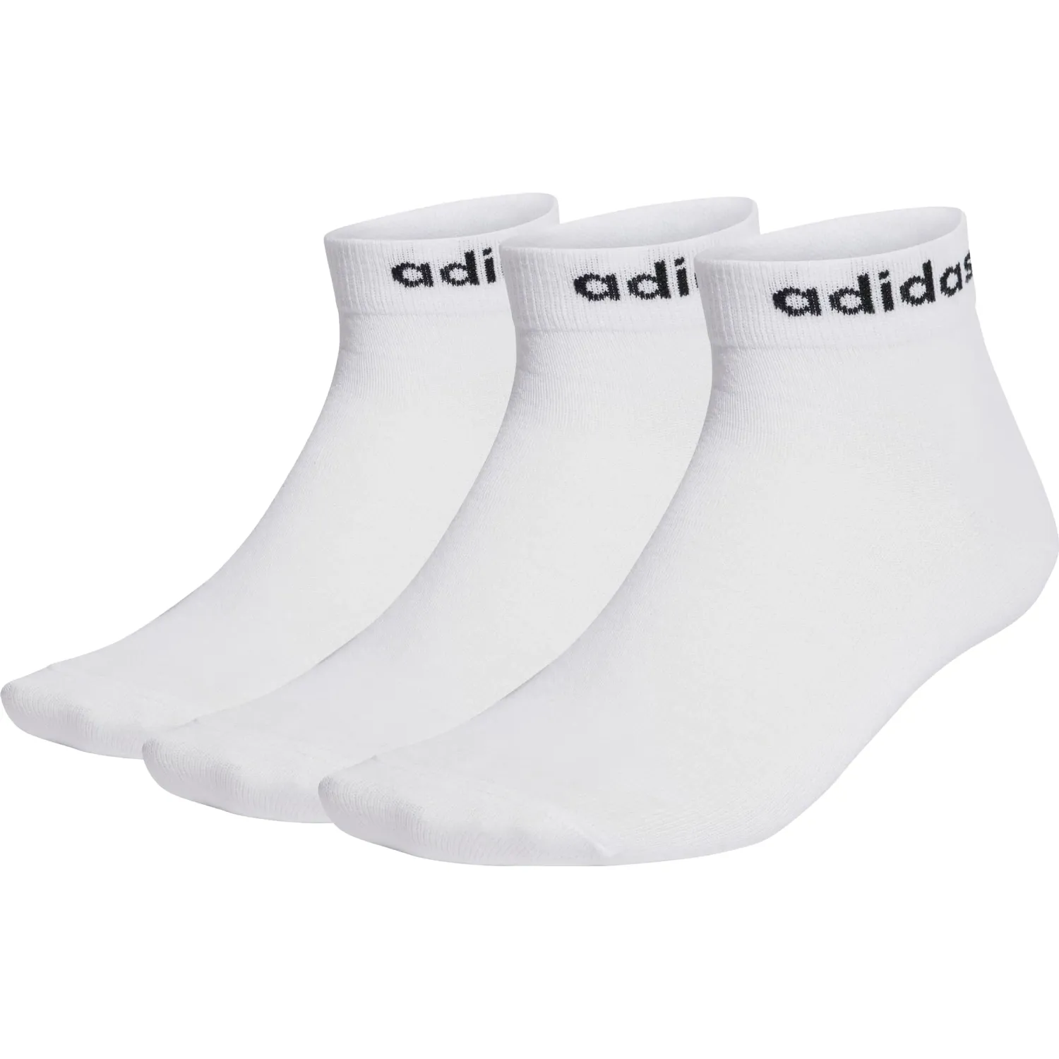 Pack Adidas De Medias Deportivas Unisex T Lin Ankle 3p color blanco / negro | Platanitos
