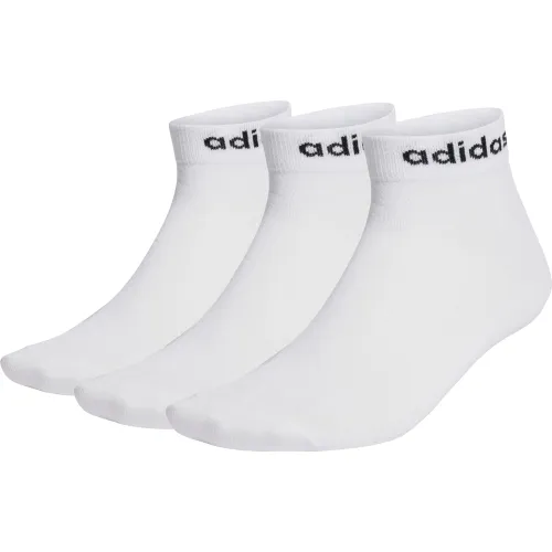 Pack Adidas De Medias Deportivas Unisex T Lin Ankle 3p color blanco | Platanitos