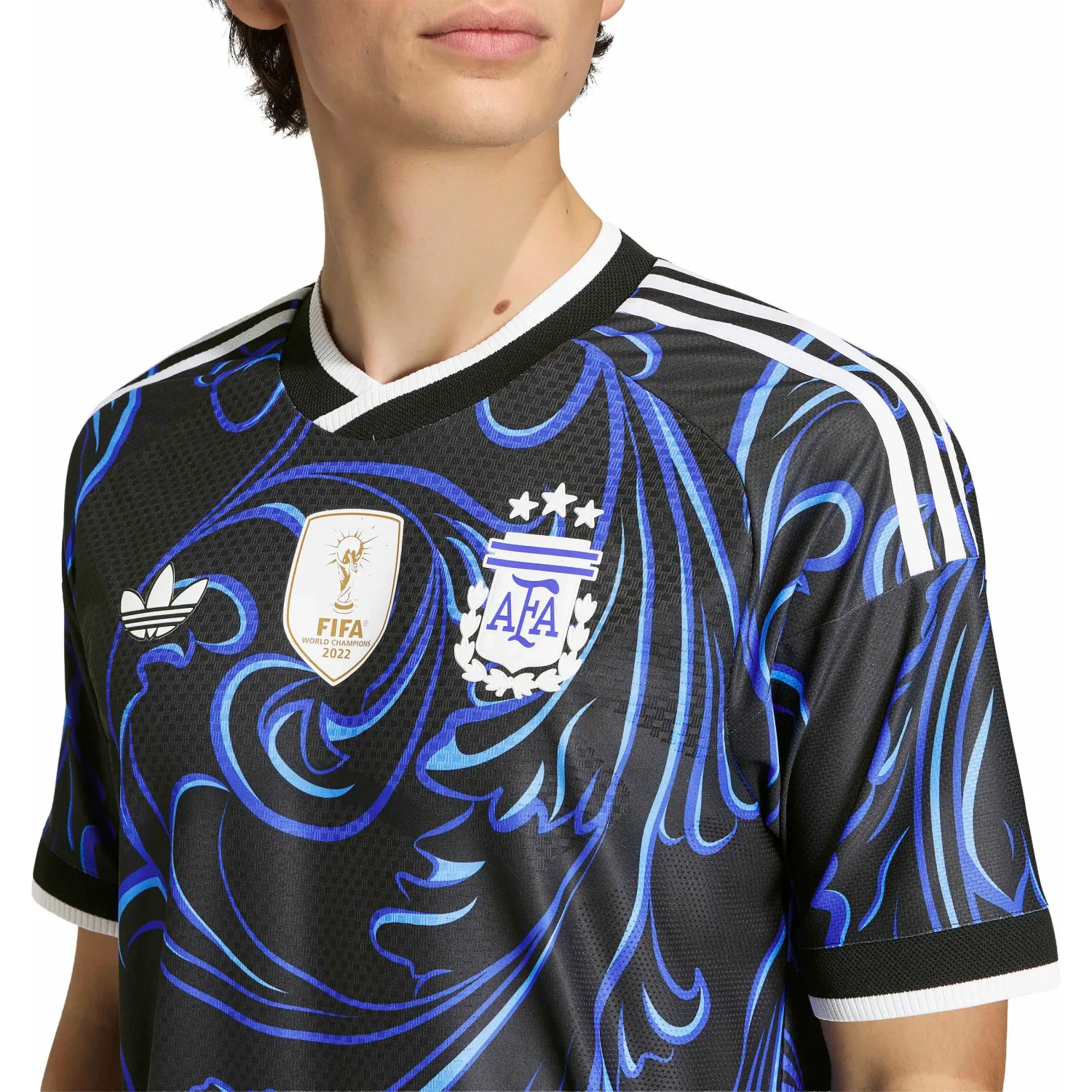 Camiseta Adidas Futbol Hombre Visitante Selección Argentina 2026 Version Jugador Afa A Jsy Au Climacool+ color negro | Platanitos