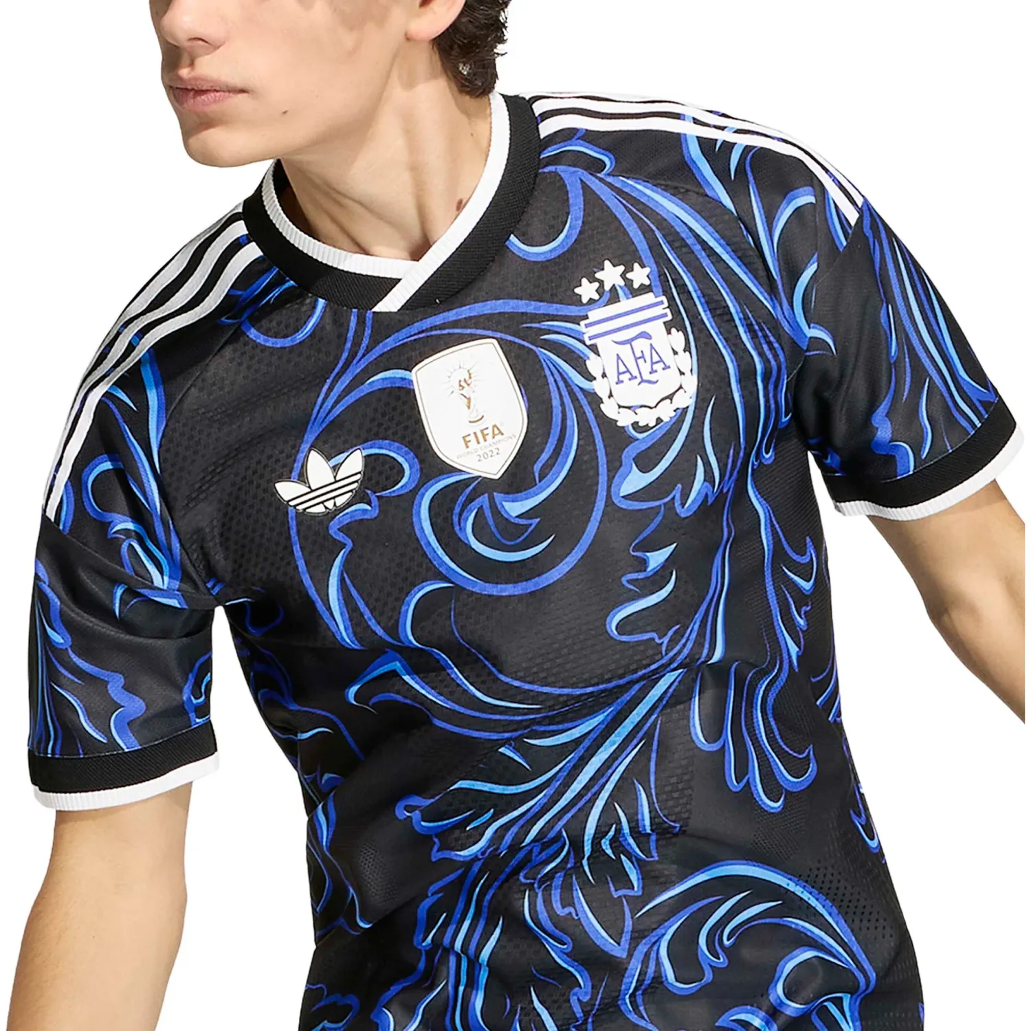 Camiseta Adidas Futbol Hombre Visitante Selección Argentina 2026 Version Jugador Afa A Jsy Au Climacool+ color negro | Platanitos