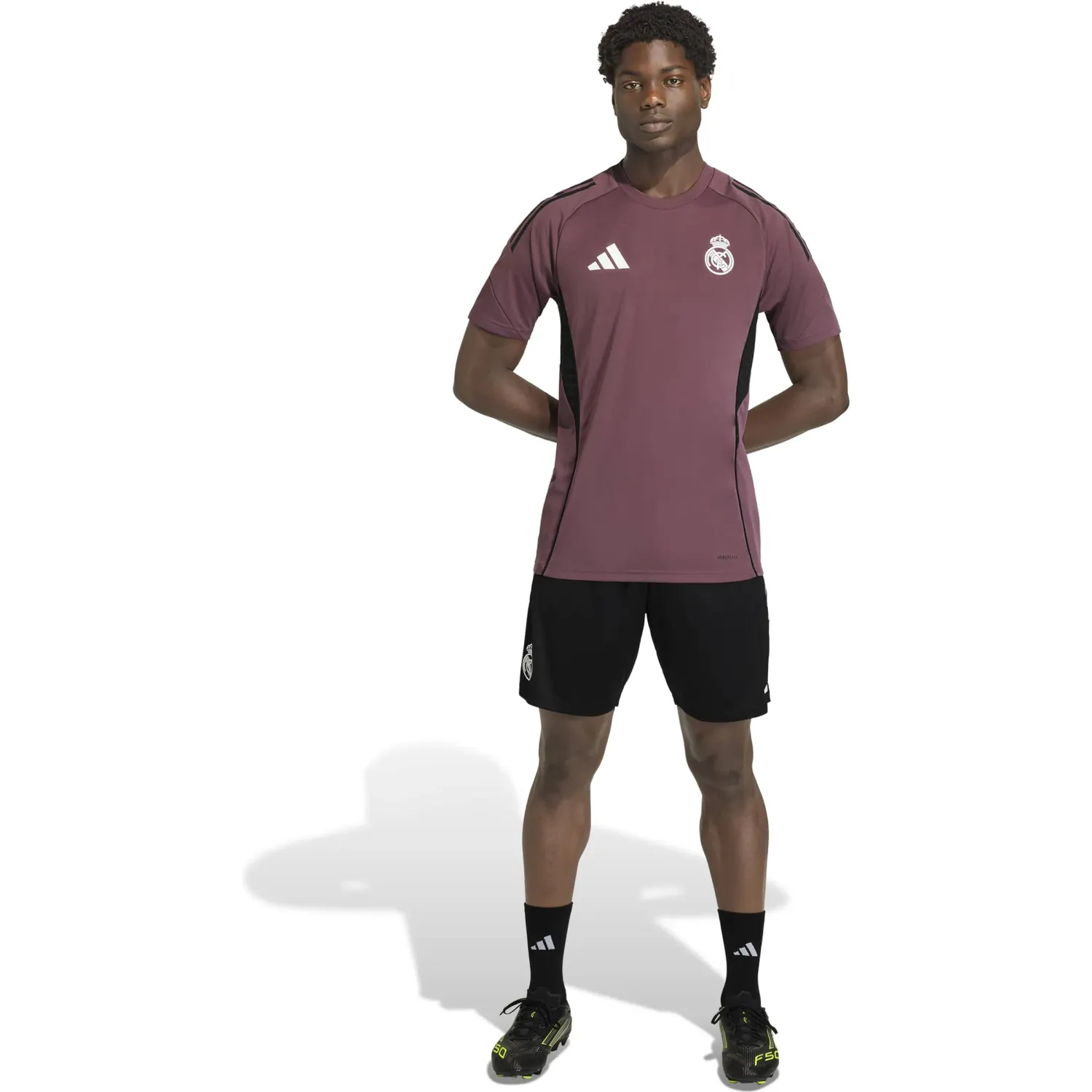 Camiseta Adidas Futbol Hombre Entrenamiento Real Madrid Real Tr Jsy Aeroready color morado/violeta | Platanitos