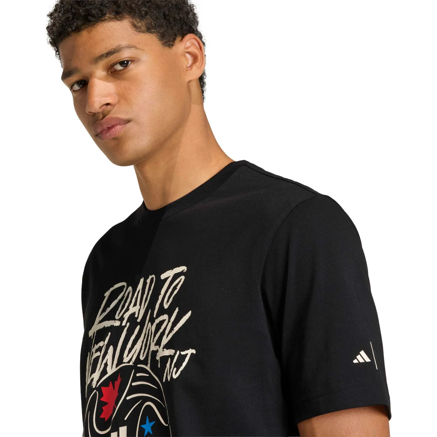 Polo Adidas Deportivo Hombre M Ftb Wc Ball T color negro | Platanitos