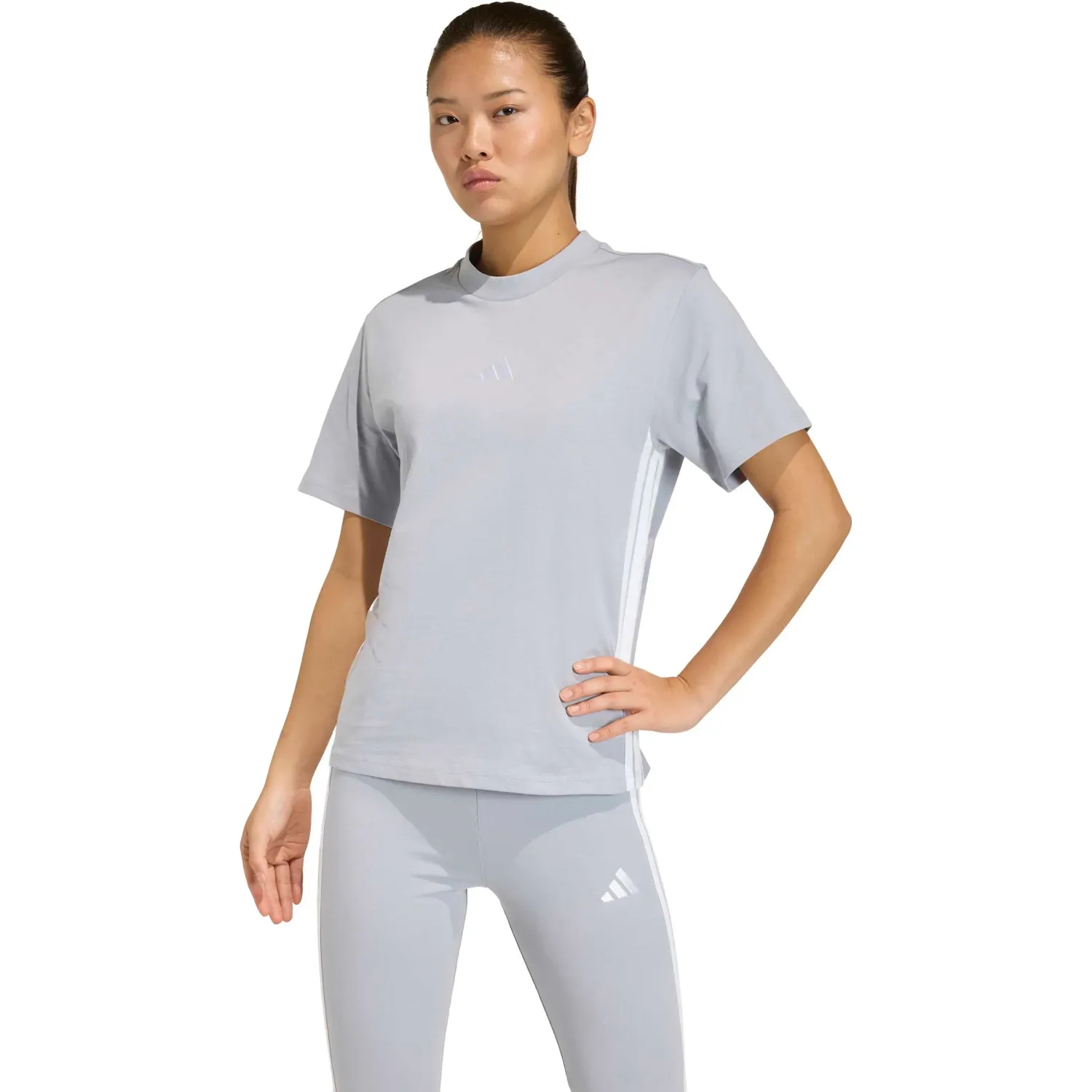 Polo Adidas Deportivo Mujer W 3s Sj T color gris / plomo | Platanitos