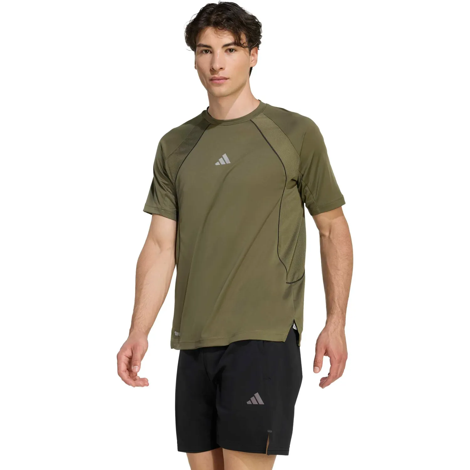 adidas Polo Adidas Training Hombre Tech App Tee Climacool color olivo | Platanitos
