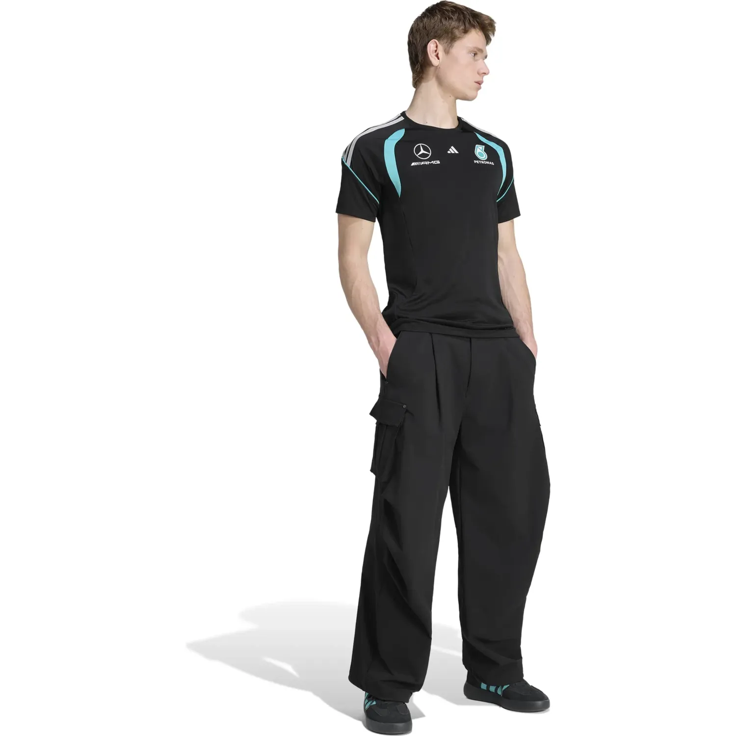 Polo Adidas Deportivo Hombre Mer Mc Jsy M Climacool Motorsport color negro / turquesa | Platanitos