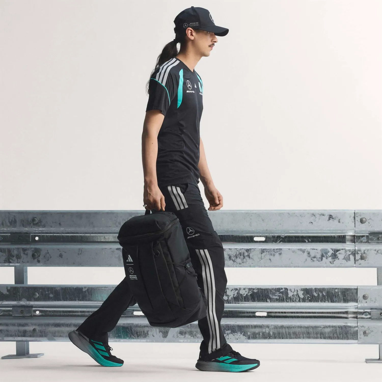 Polo Adidas Deportivo Hombre Mer Mc Jsy M Climacool Motorsport color negro / turquesa | Platanitos