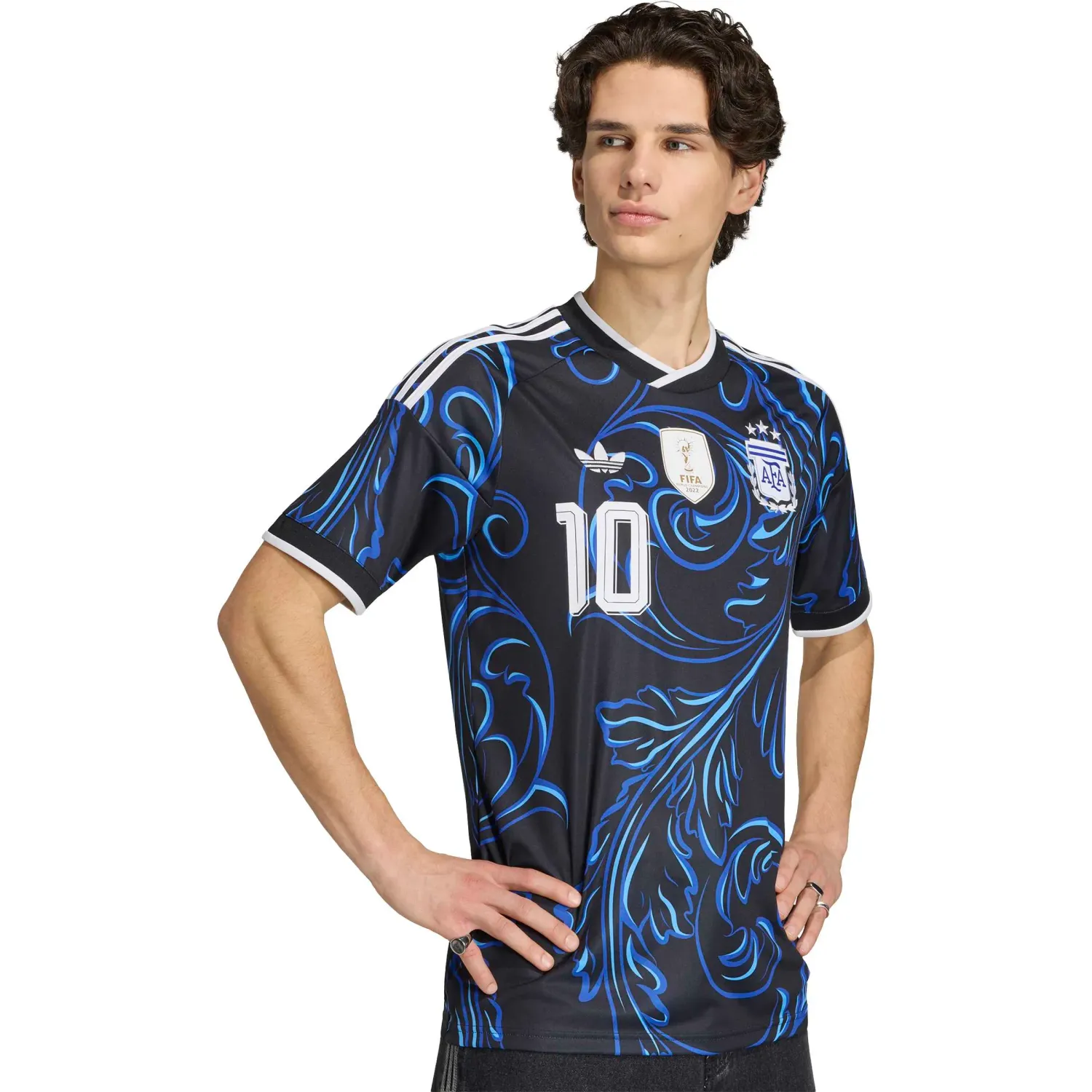 Camiseta Adidas Futbol Hombre Visitante Selección Argentina 2026 Afa A Jsy 10 D Climacool color negro | Platanitos