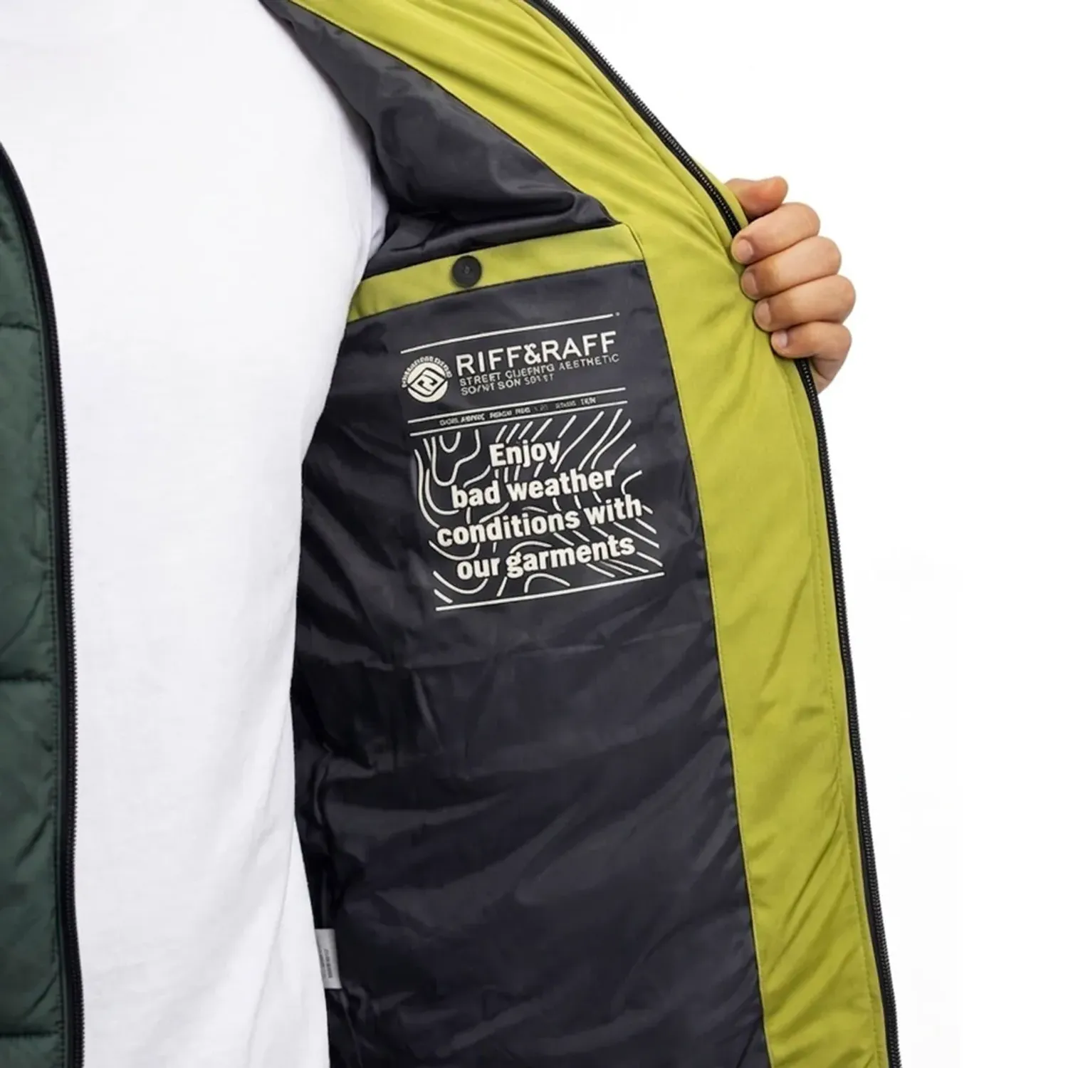 Casaca Riff&Raff Hombre Dark color verde olivo | Platanitos