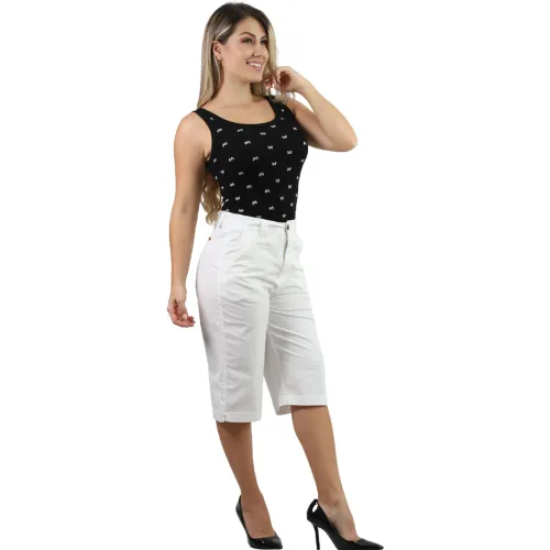 FORDAN JEANS Bermuda Mujer 3956 Recto C/Bolsillo Ojal Y Secreta