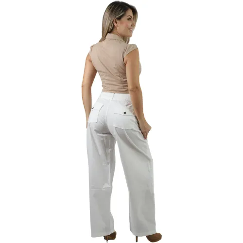 FORDAN JEANS Pantalon Mujer 3957 Balloon C/Correa Y Bolsillos