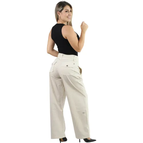 FORDAN JEANS Pantalon Mujer 3957 Balloon C/Correa Y Bolsillos