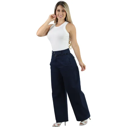 FORDAN JEANS Pantalon Mujer 3957 Balloon C/Correa Y Bolsillos