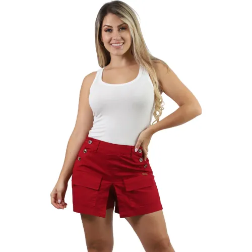 Falda Fordan Jeans Short Mujer 3964  C/Abertura Y Bolsillo Parche | Platanitos