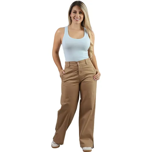 Pantalon Fordan Jeans Mujer 3966 C/Abertura  En La Basta | Platanitos