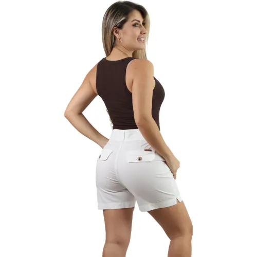 FORDAN JEANS Short Mujer 3969 C/Twill En Cintura Y Tapas