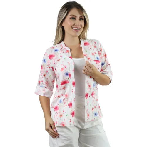 FORDAN JEANS Blusa Mujer 3965  Manga 3/4 Cuello Neru