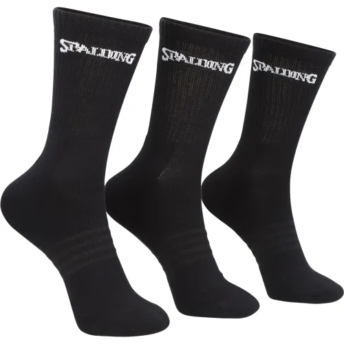Pack Spalding De Medias Deportivas Niños Medium Socks Spstme color negro | Platanitos
