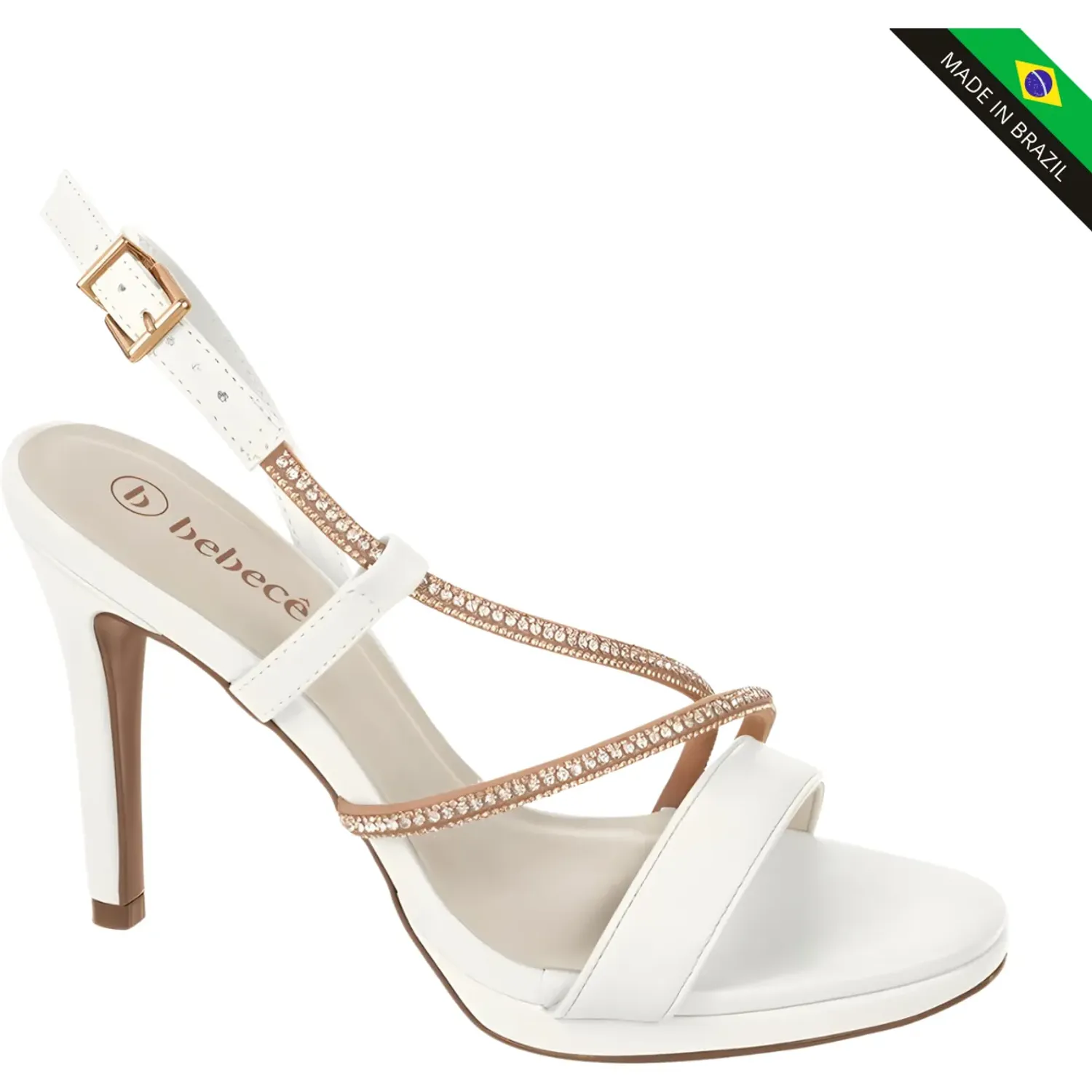 Sandalia Bebecé Fiesta Mujer T7821 color blanco | Platanitos