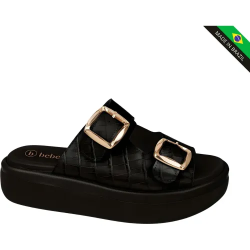 Sandalia Bebecé Plataforma Mujer T2232 color negro | Platanitos