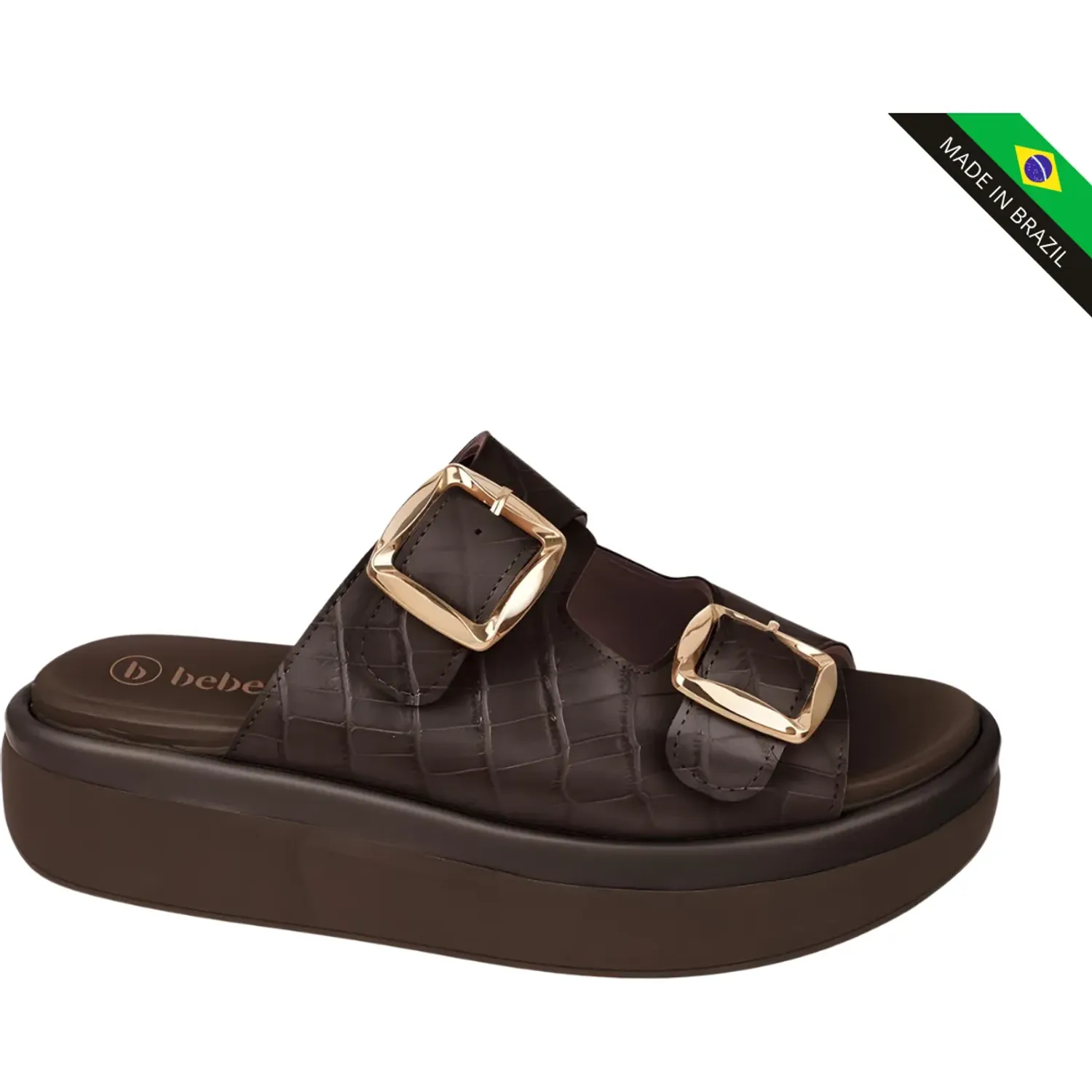 Sandalia Bebecé Plataforma Mujer T2232 color chocolate | Platanitos