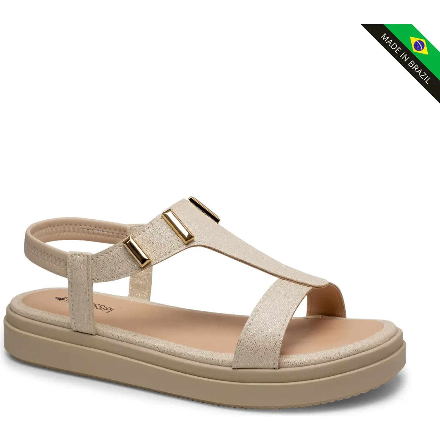 Sandalia Mississipi Plataforma Mujer J0520 color beige | Platanitos