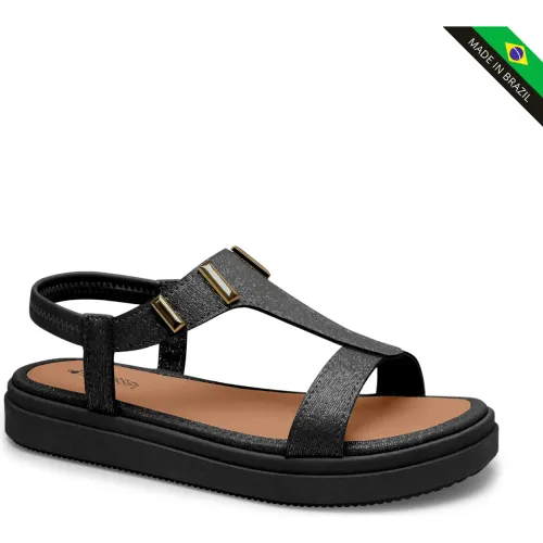 Sandalia Mississipi Plataforma Mujer J0520 color negro | Platanitos