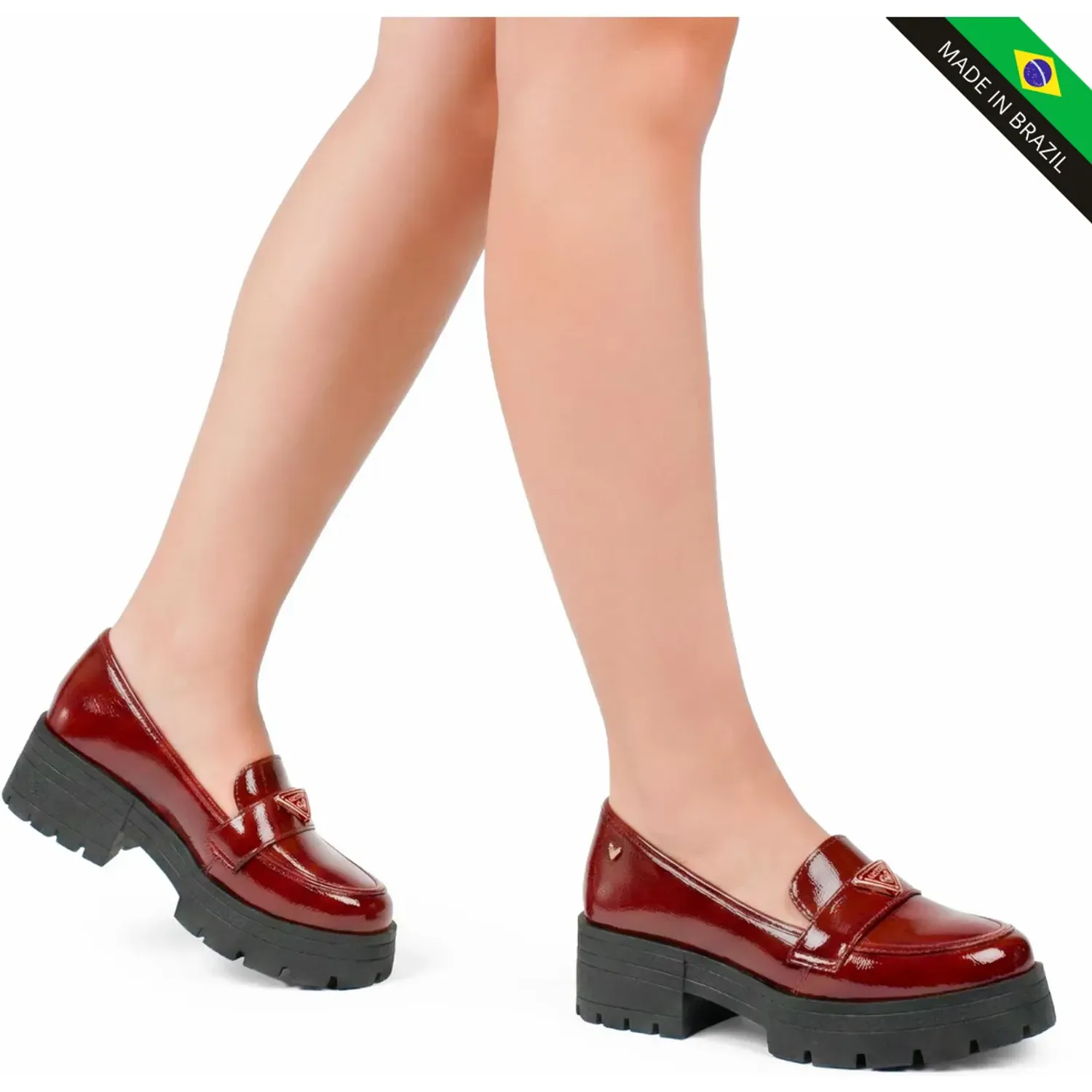 Mocasin Mississipi Cuña Mujer J1080 color rubi | Platanitos