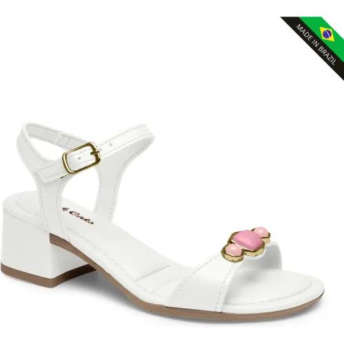 Sandalia Pink Cats Niños V6120 color blanco | Platanitos